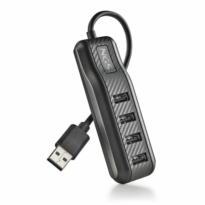 USB Hub NGS PORT 2.0 Black - Компютър Мрежи и компоненти<<<Компютри| Електроника<<<BigBuy&&&HUB USB<<<Компютър Мрежи и