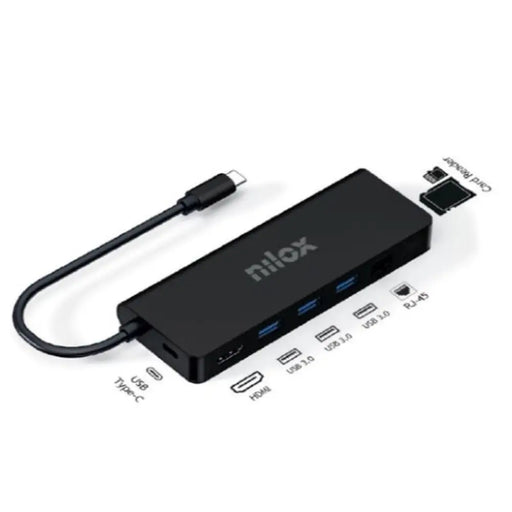 USB Hub Nilox 4k HDMI - Компютър Мрежи и компоненти<<<Компютри| Електроника<<<BigBuy&&&HUB USB<<<Компютър Мрежи и