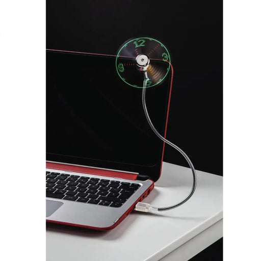 USB LED Вентилатор светещ часовник 12315 - Аксесоари за лаптопи/таблети<<<Лаптопи таблети и аксесоари<<<ValiAPI