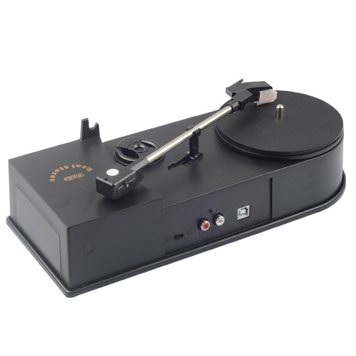 USB portable mini vinyl record player, MP3 / WAV / CD player