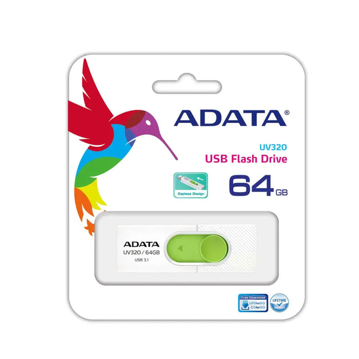 USB stick Adata UV320 Green 64 GB - USB флаш устройства<<<Компютър Мрежи и компоненти<<<Компютри|