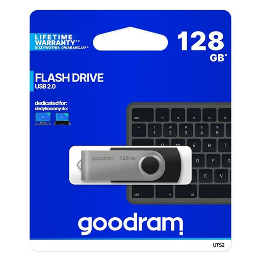 USB stick GoodRam UTS2-1280K0R11 128 GB 128 GB Black Black/Silver (1 Unit) - USB флаш устройства<<<Компютър Мрежи и