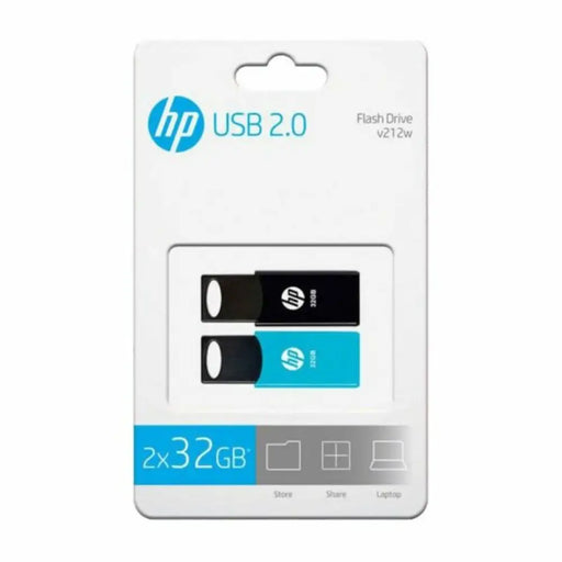 USB stick HP 212 USB 2.0 (2 uds) - Компютър Мрежи и компоненти<<<Компютри| Електроника<<<BigBuy&&&USB флаш