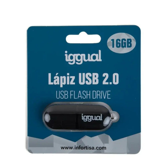 USB stick iggual IGG318492 Black USB 2.0 x 1 - Компютър Мрежи и компоненти<<<Компютри| Електроника<<<BigBuy&&&USB флаш