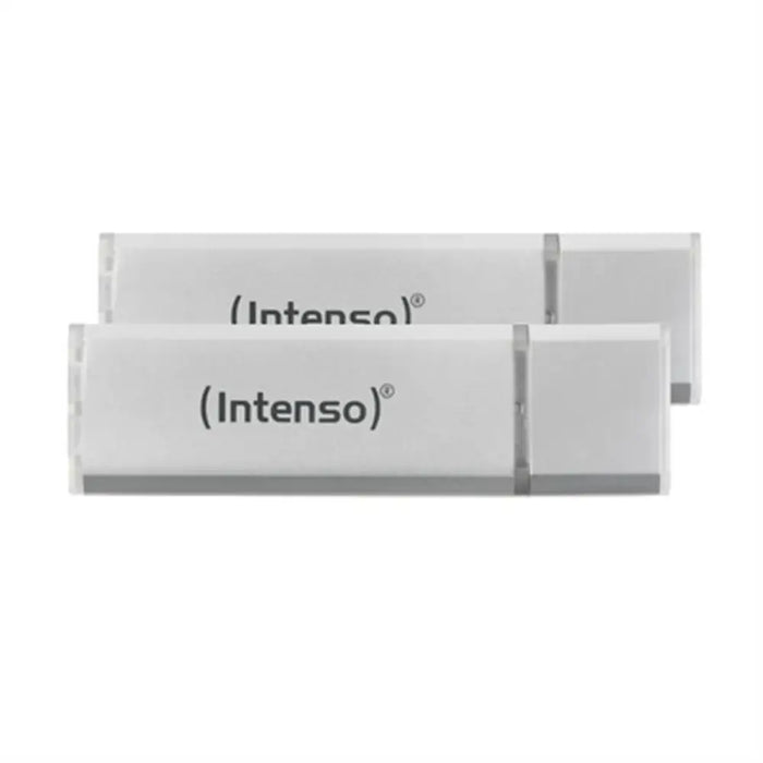 USB stick INTENSO 3531490 64 GB 2 Units Silver - Компютър Мрежи и компоненти<<<Компютри| Електроника<<<BigBuy&&&USB