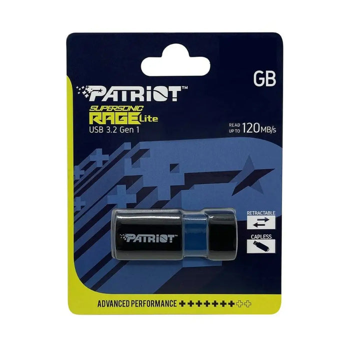 USB stick Patriot Memory Supersonic Rage Lite Black Black/Blue 32 GB - USB флаш устройства<<<Компютър Мрежи и