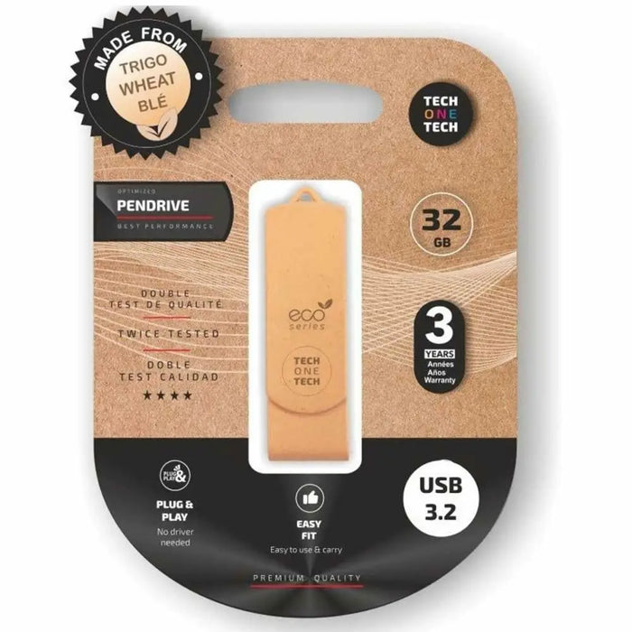 USB stick Tech One Tech Ecotech 32 GB - Компютър Мрежи и компоненти<<<Компютри| Електроника<<<BigBuy&&&USB флаш