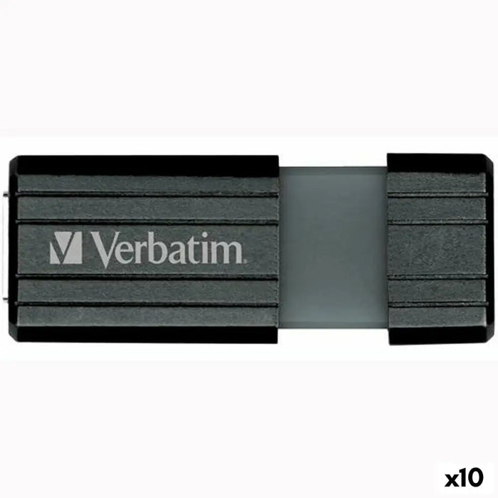USB stick Verbatim PinStripe Black 64 GB - Компютър Мрежи и компоненти<<<Компютри| Електроника<<<BigBuy&&&USB флаш