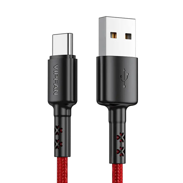 USB to USB-C cable VFAN X02 3A 1.8m (red) - USB to USB-C<<<USB cables<<<GSM Accessories<<<InnproXML