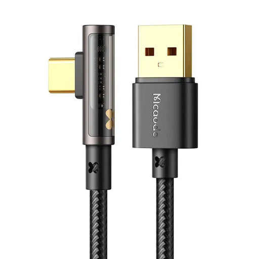 USB to USB-C Prism 90 degree cable Mcdodo CA-3380 6A 1.2m (black) - USB to USB-C<<<USB cables<<<GSM