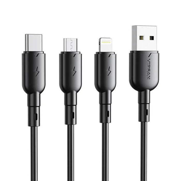 USB to Micro USB cable VFAN Colorful X11 3A 1m (black) - USB to Micro USB<<<USB cables<<<GSM Accessories<<<InnproXML