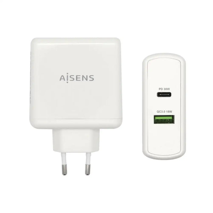 USB Wall Charger Aisens ASCH-2PD30QC-W White 48 W USB-C (1 Unit) - Електроника Телефони и таблети<<<Компютри|