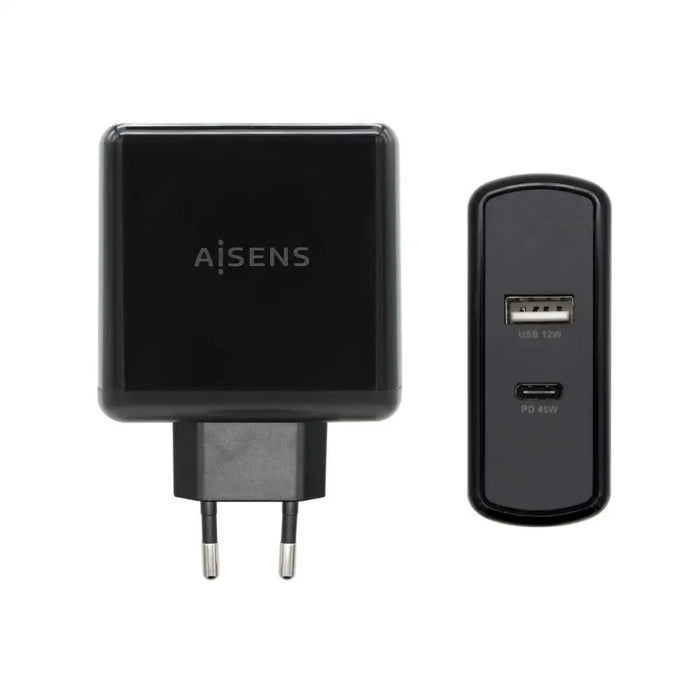 USB Wall Charger Aisens ASCH-2PD45A-BK 57 W Black USB-C - Електроника Телефони и таблети<<<Компютри|