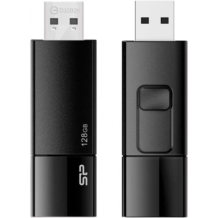 USB3.2 Silicon Power 128GB Blaze B05 SP128GBUF3B05V1K Black - Флаш памети<<<Периферия<<<Компютри и периферия<<<TechMart
