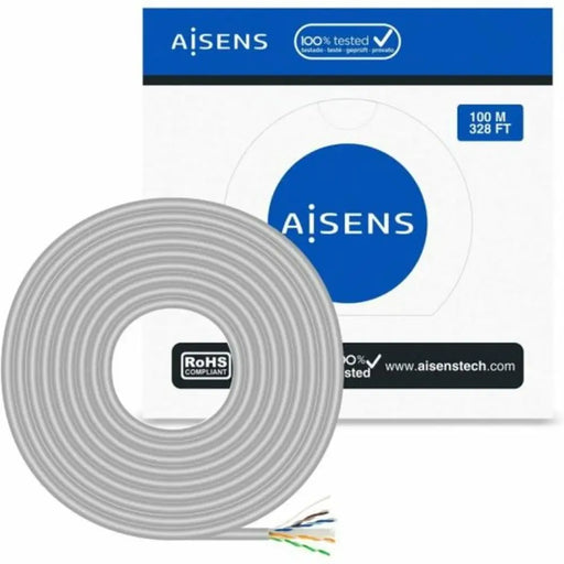 UTP Category 6 Rigid Network Cable Aisens A135-0660 Grey 100 m - Компютър Кабели и адаптери<<<Компютри|