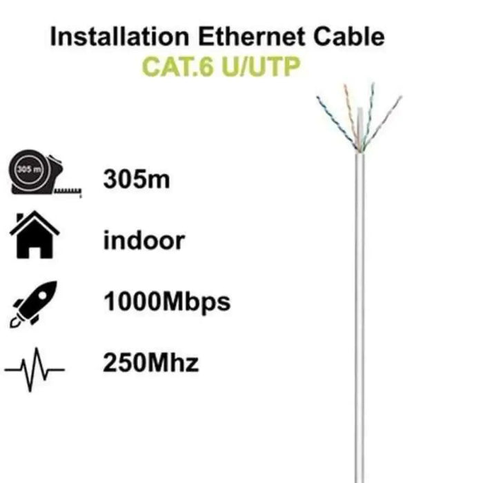 UTP Category 6 Rigid Network Cable Ewent (305 m) - Компютър Кабели и адаптери<<<Компютри|