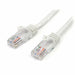 UTP Category 6 Rigid Network Cable Startech 45PAT1MWH 1 m White - Мрежови кабели<<<Компютър Кабели и