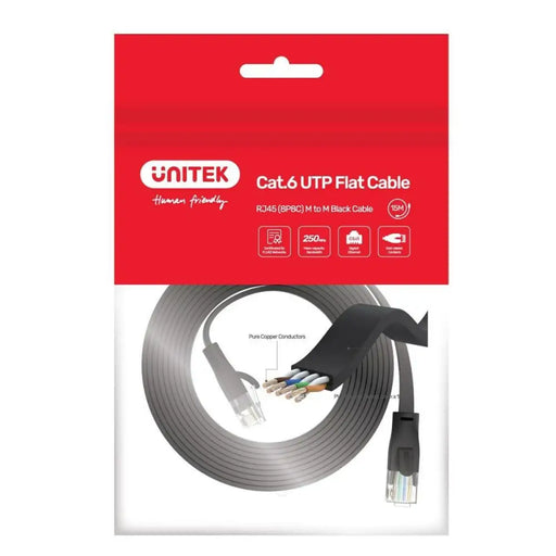 UTP Category 6 Rigid Network Cable Unitek C1812GBK 5 m - Мрежови кабели<<<Компютър Кабели и адаптери<<<Компютри|