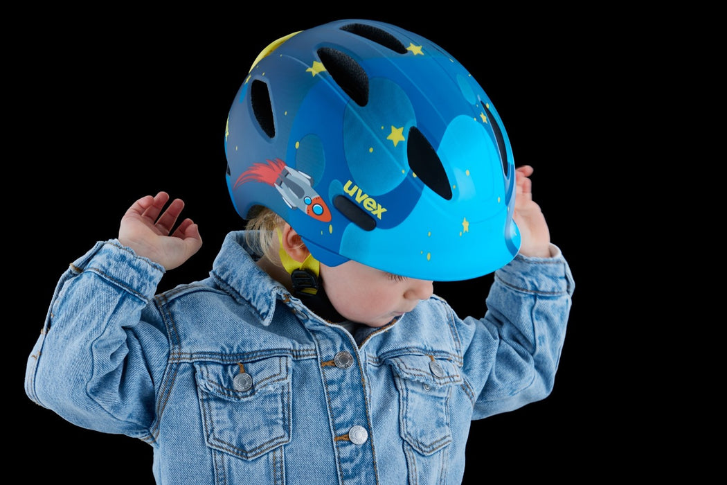 uvex oyo style monster lagoon matt children's cycling helmet, size 50–54