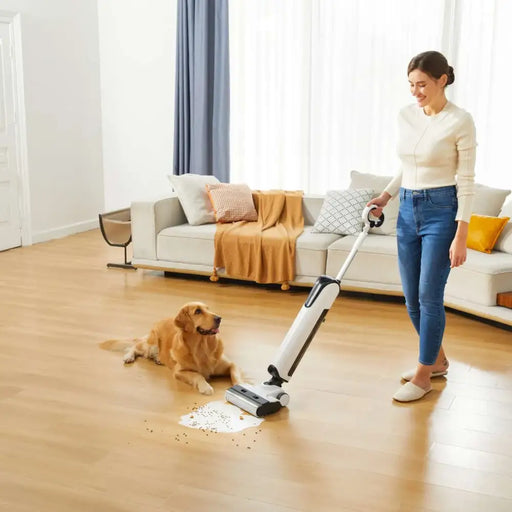 UWANT D100 17000Pa Upright Vacuum Cleaner with Mopping Function and Charging Station - White - Household