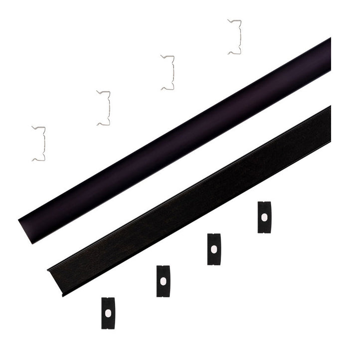 ALUMINUM PROFILE FOR LED STRIP 2M 23.5X10MM BLACK V-TAC