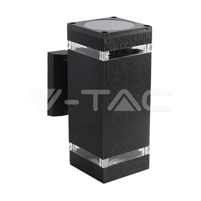 FACADE FIXTURE E27 BI-DIRECTIONAL SQUARE IP44 BLACK V-TAC