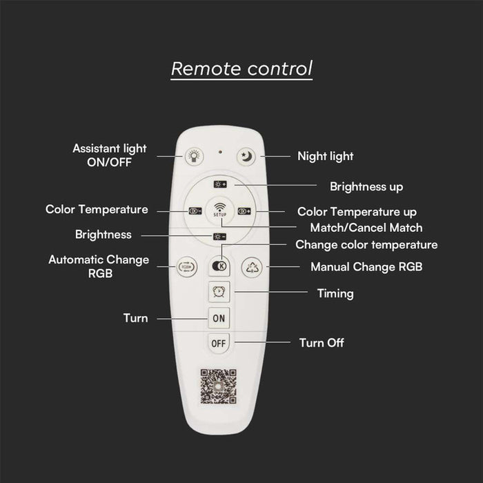 LED CEILING LAMP 120W 3000-6500K Ф50 DIMMABLE V-TAC