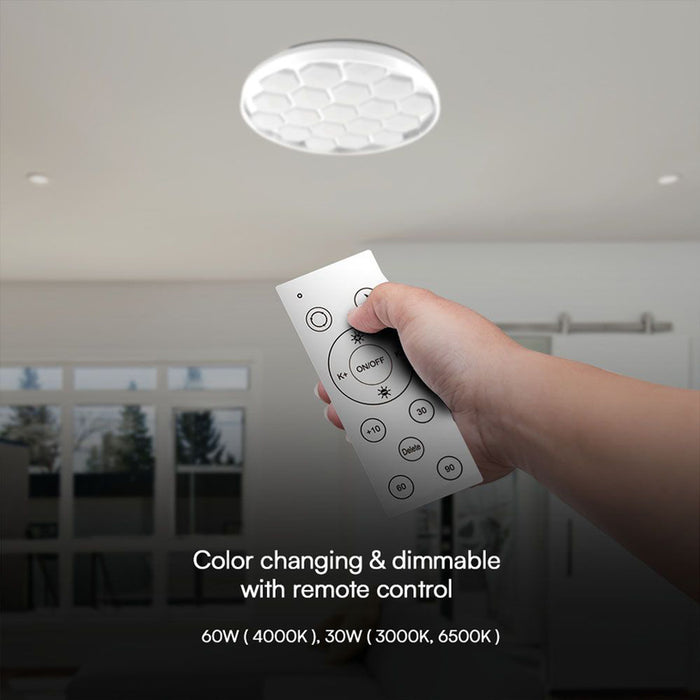 LED CEILING LAMP 30-60W 3000-6500K 49CM WITH REMOTE DIMMABLE V-TAC