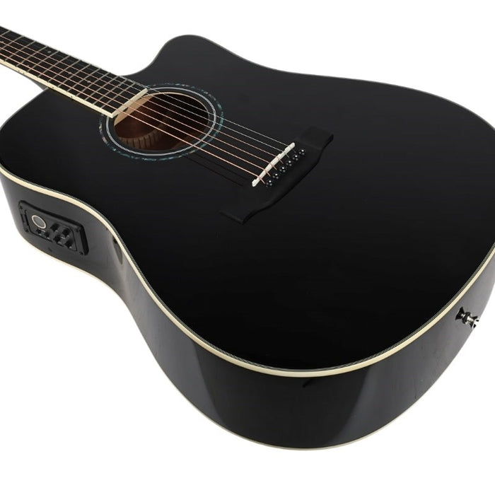 V-TONE VEAG1 CE BK - 4/4 electro-acoustic guitar, black