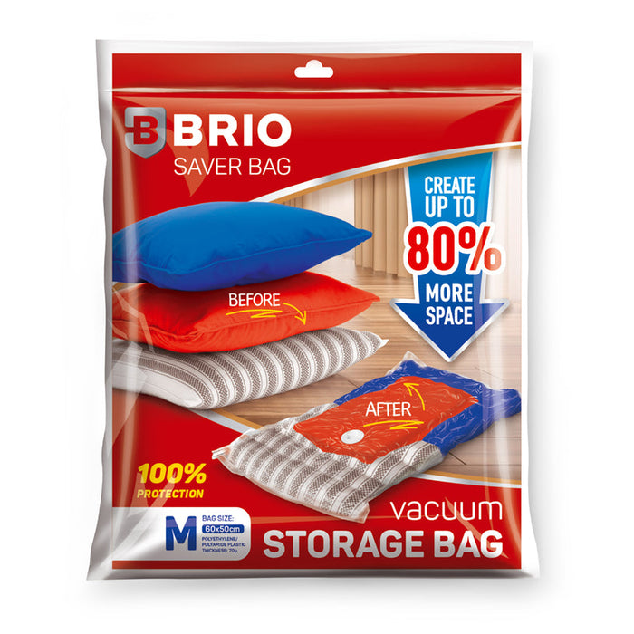 VACUUM BAG M 60X50 CM BRIO - Продукти за съхранение и организация на дрехи<<<Домашни потреби<<<Кухня<<<Praktiker