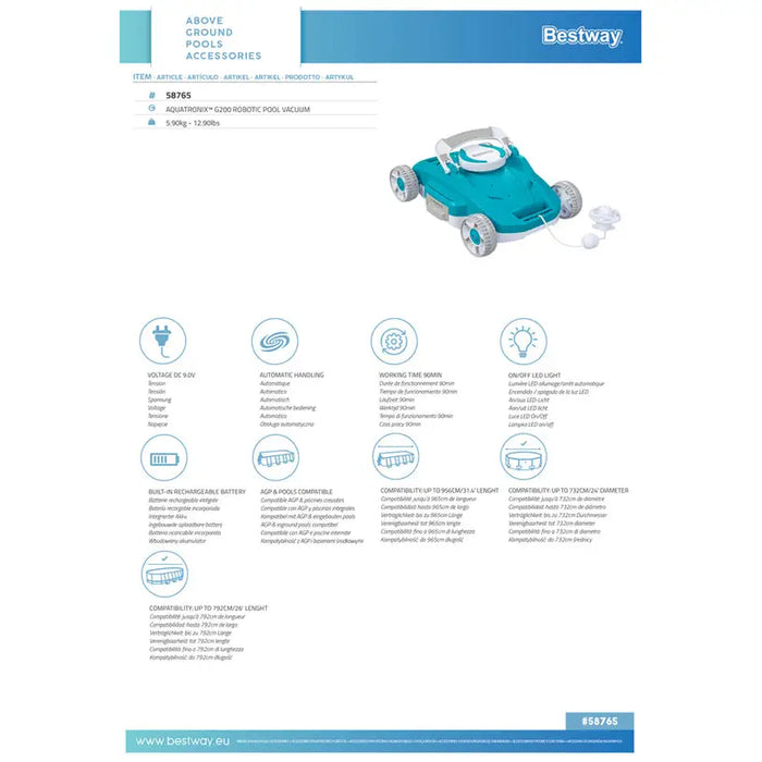 VACUUM CLEANER. BESTWAY 58765 - Аксесоари за басейни<<<Басейни плажни артикули и оборудване<<<Градина<<<Praktiker