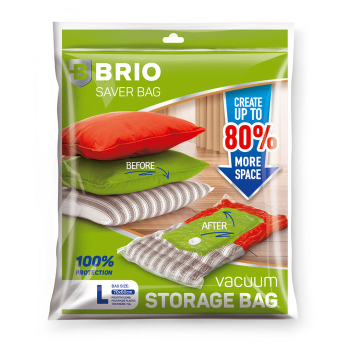 VACUUM PACKING BAG L 70X60 CM BRIO - Продукти за съхранение и организация на дрехи<<<Домашни потреби<<<Кухня<<<Praktiker