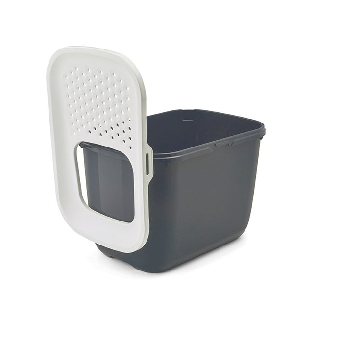 Cat Litter Box Vadigran White Anthracite Plastic