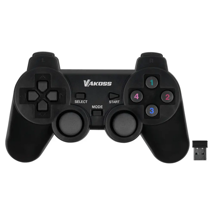 Vakoss GP-3925BK Gaming Controller Black RF Gamepad Analogue / Digital PC Playstation 3 - ControllersGAM-KON<<<PC