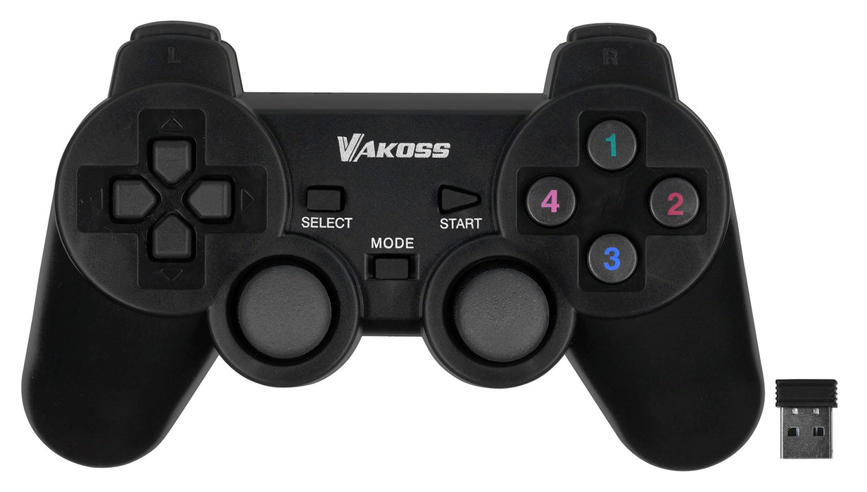 Vakoss GP-4705BK Gaming Controller Black RF Gamepad Analogue / Digital PC, Playstation 3