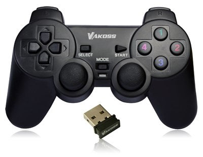 Vakoss GP-4705BK Gaming Controller Black RF Gamepad Analogue / Digital PC, Playstation 3