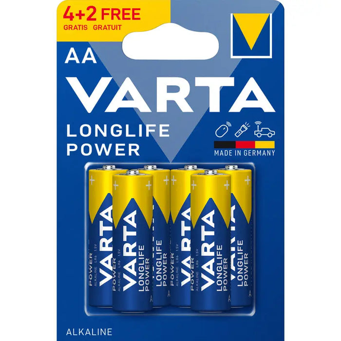 VARTA LONGLIFE POWER AA BATTERIES - Батерии<<<Батерии и фенери<<<Осветление<<<Praktiker&&&Батерии<<<Аксесоари за