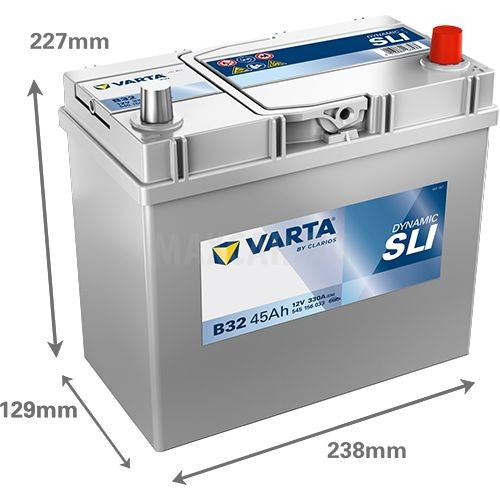 VARTA DYNAMIC SLI 45AH 330A R+ JIS
