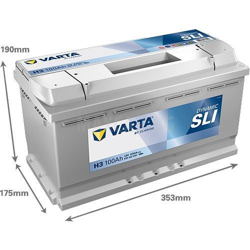 VARTA DYNAMIC SLI 100AH 830A R+