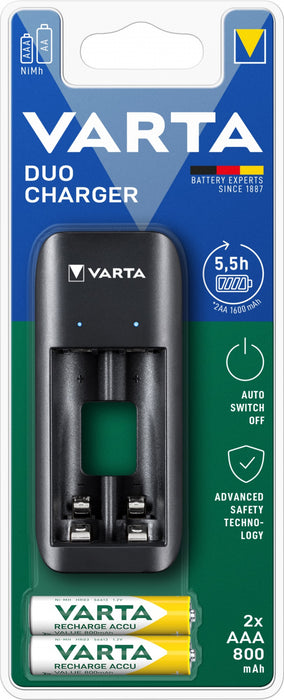 Battery charger Varta VALUE USB DUO CHARGER BLI 1 + 2x 56703 AAA