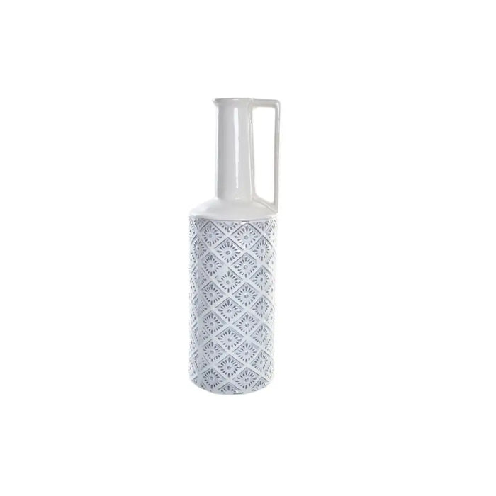 Vase DKD Home Decor 14 x 14 x 45 cm Porcelain Blue White Mediterranean - Декорация и Осветление<<<Дом