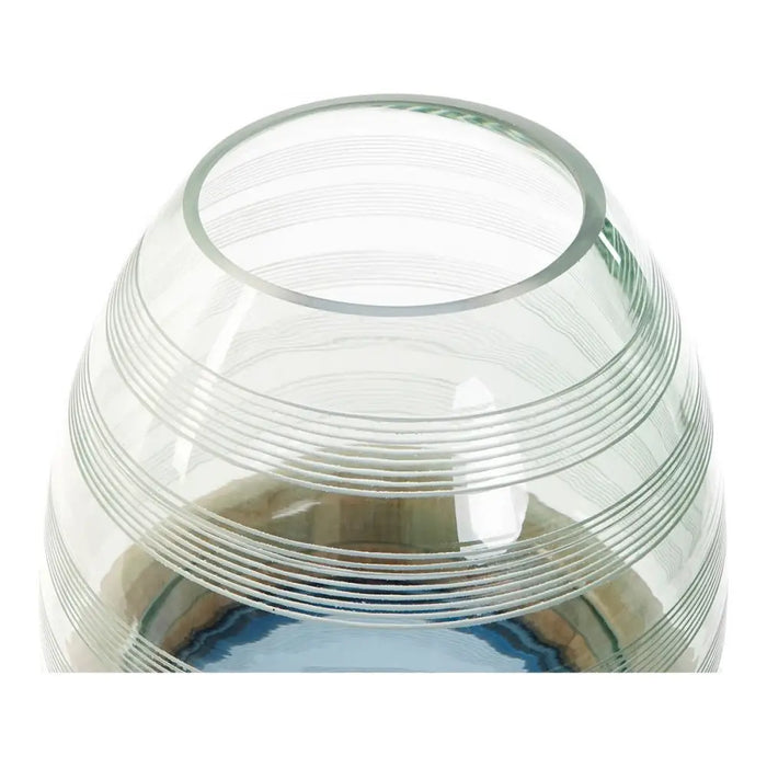 Vase DKD Home Decor Blue Mint Wood Crystal Modern (21 x 21 x 43 cm) - Декорация и Осветление<<<Дом