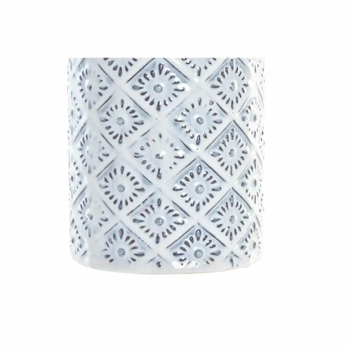Vase DKD Home Decor Blue White Porcelain Mediterranean 14 x 14 x 30 cm - Декорация и Осветление<<<Дом