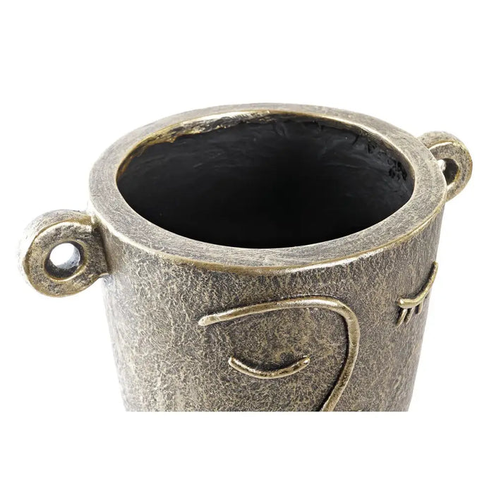 Vase DKD Home Decor Golden Magnesium Modern Face 33 x 23 x 25,5 cm - Декорация и Осветление<<<Дом