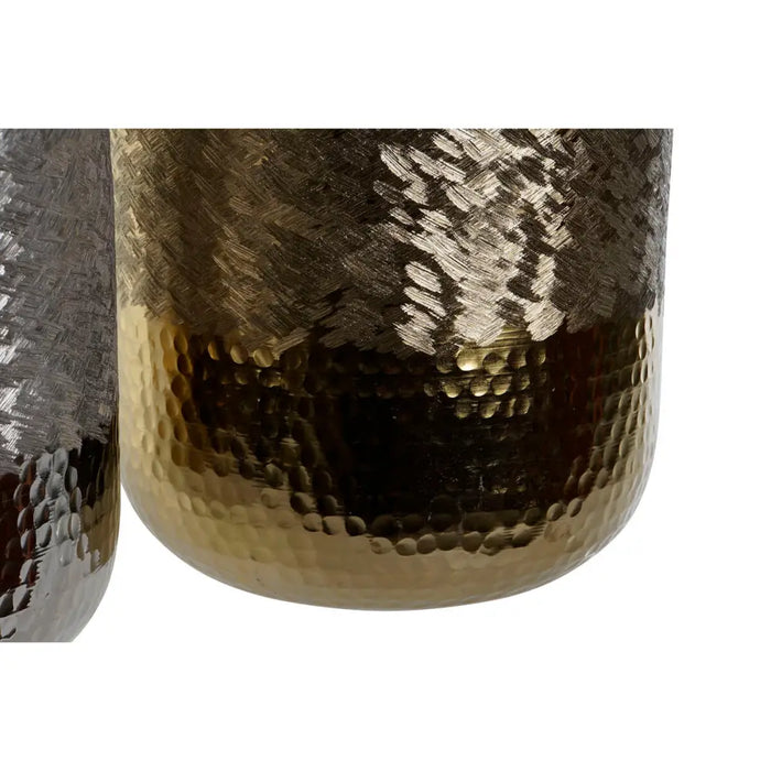 Vase DKD Home Decor Golden Silver Aluminium Modern 22 x 22 x 33 cm (2 Units) - Декорация и Осветление<<<Дом