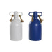 Vase DKD Home Decor Metal White Navy Blue (9 x 9 x 19 cm) (2 Units) - Декорация и Осветление<<<Дом