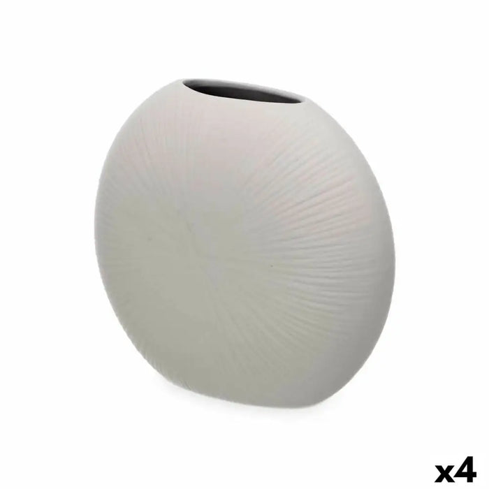 Vase Gift Decor Grey Ceramic Circular 29 x 26 x 11 cm (4 Units) - Декорация и Осветление<<<Дом