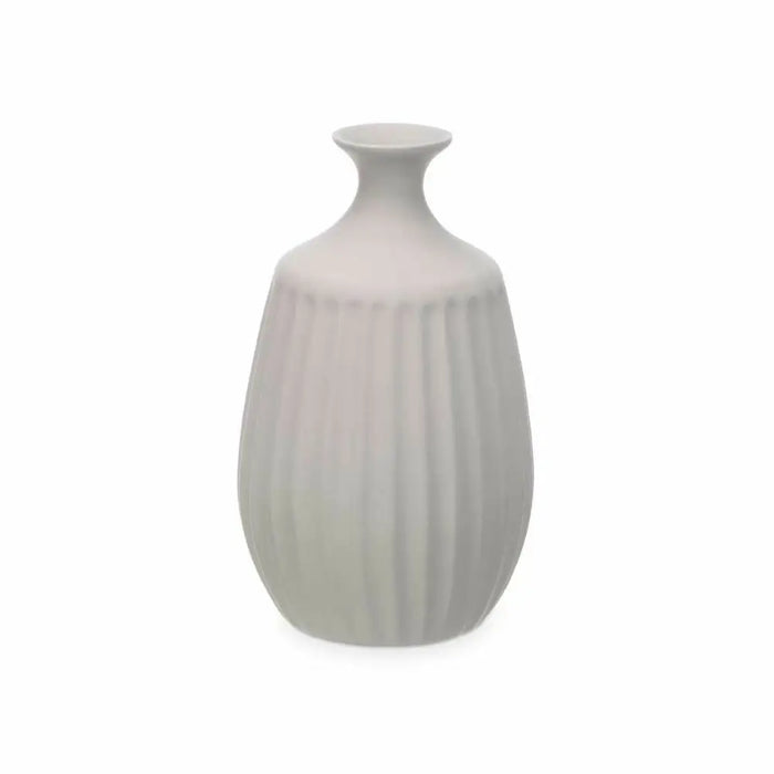 Vase Gift Decor Grey Ceramic Stripes 19 x 31 x 19 cm (4 Units) - Декорация и Осветление<<<Дом Градина<<<BigBuy&&&Украса