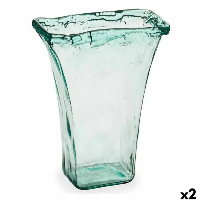 Vase Gift Decor Transparent Crystal Recycled glass 27 x 34,5 x 14 cm (2 Units) - Декорация и Осветление<<<Дом