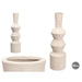 Vase Gift Decor White Ceramic Geometric 15 x 60 x 15 cm - Декорация и Осветление<<<Дом Градина<<<BigBuy&&&Украса за